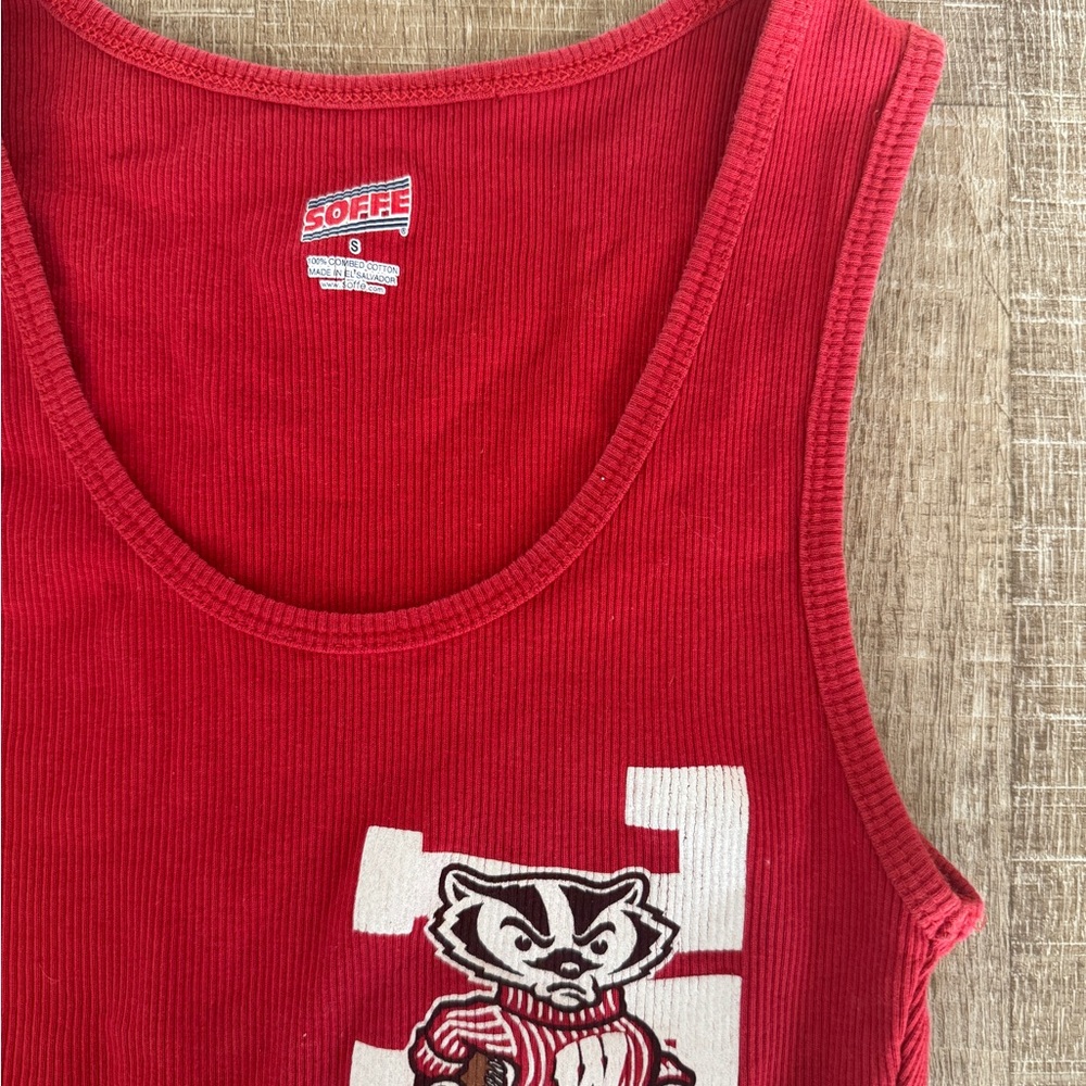 Wisconsin Red Football Tank Top - Picture 3 of 3